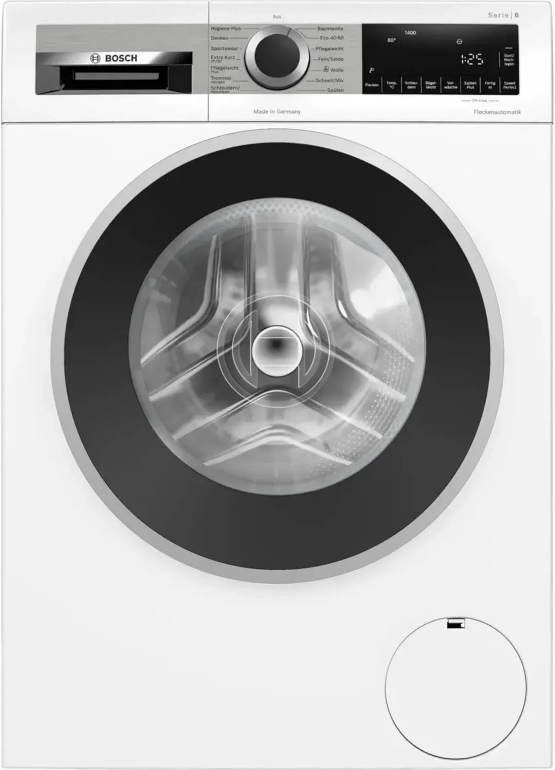 Bosch Serie 6 Waschmaschine, 9 kg, 1400 U/min, Fleckenentfernung, SpeedPerfect, Energie- und Wasserersparnis, Nachlegefunktion, AquaStop